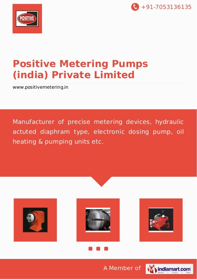 Positive Metering Pumps (india) Private Limited by Positive metering…