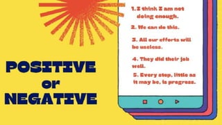 positive and negative messages English grade 8 | PPTX