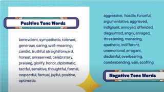 positive and negative messages English grade 8 | PPTX