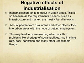 effects of industrialization on society