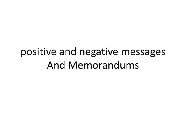 positive and negative messages.ppt bussiness communication | PPT ...