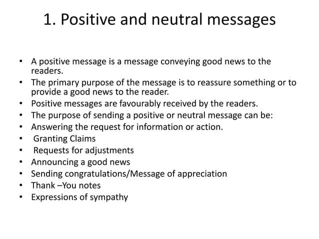 positive and negative messages.ppt bussiness communication | PPT ...