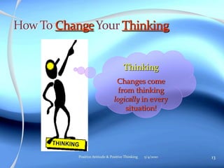 5/4/2010 13Positive Attitude & Positive Thinking
Thinking
Changes come
from thinking
logically in every
situation!
 