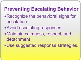 Your  Relationship With the Student is Your Most Valuable ResourceIt is OK to dislike the behavior, but 	not the student.  Students need to know that you believe 	in their ability to be successful.  They need to feel that you are 	“on their side”. 