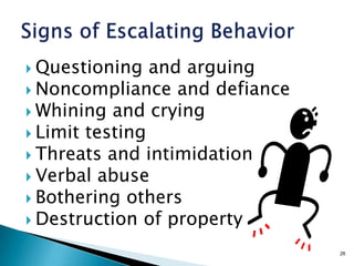 Responses to Alleviate AnxietyStrategies:  Use calm voice 