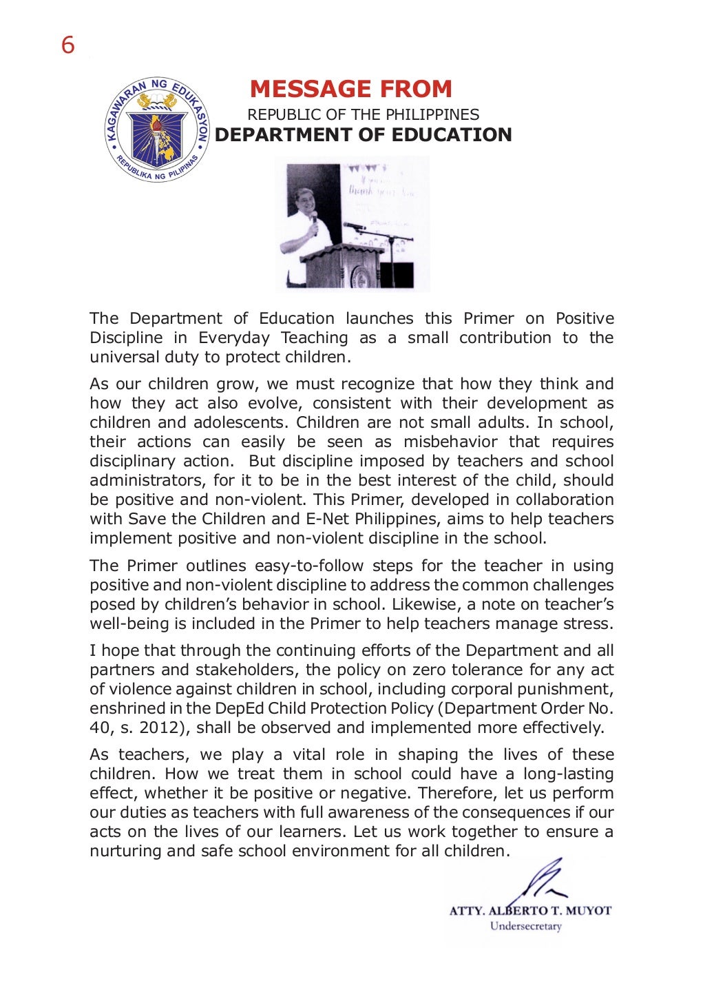 Positive Discipline In Everyday Teaching A Primer For Filipino Teac 