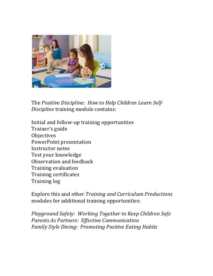 Positive Discipline Training Manual
