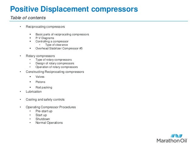 Positive displacement compressors