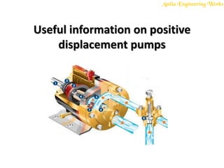 Useful information on positive
displacement pumps
 