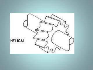 Other Gear Pumps
• There are two types of gears used in gear
pumps in addition to the simple spur gear.
– Helical gear.
• A helix is the curve produced when a
straight line moves up or down the surface of a
cylinder.
– Herringbone gear.
• A herringbone gear is composed of two
helixes spiraling in different directions from the
center of the gear.
 