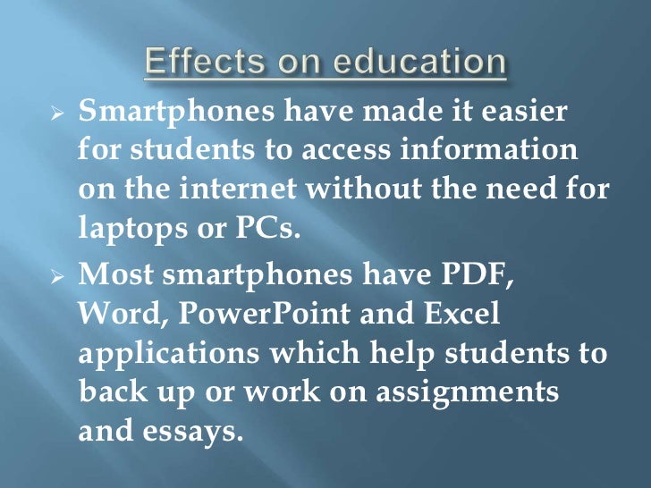 positive effects of smartphones essay