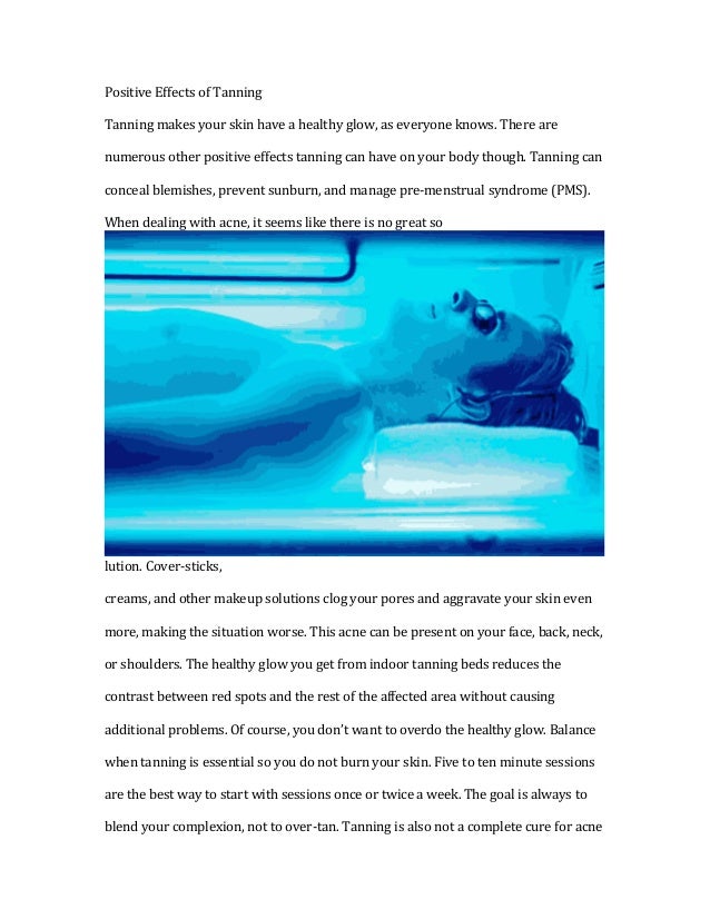 Zoom TanPositive effects of tanning