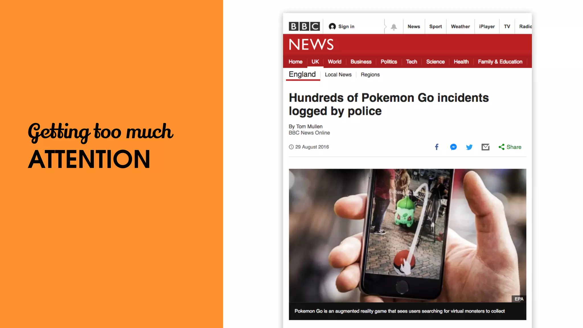 Getting too much
ATTENTION
 