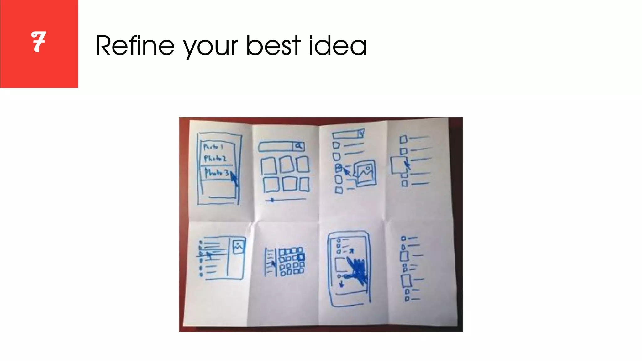Reﬁne your best idea7
 