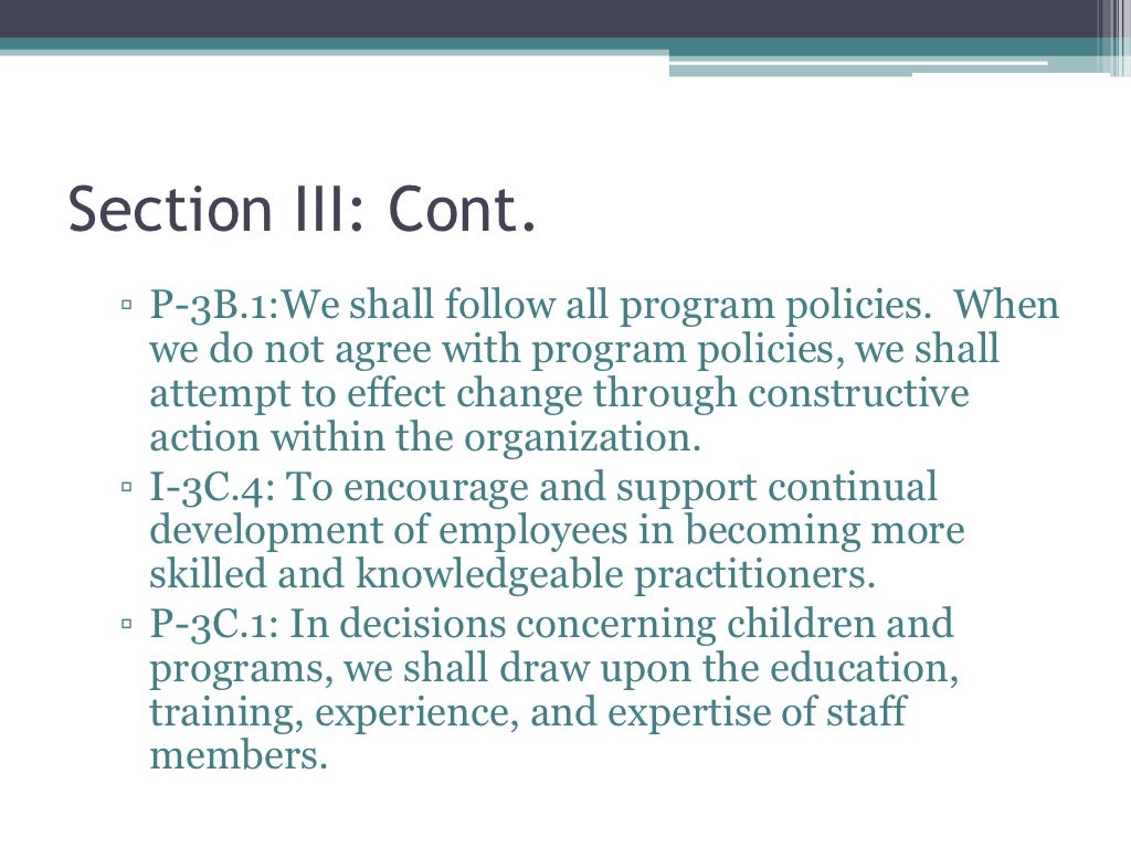 Positive Guidance & NAEYC Code of Ethics Presentation