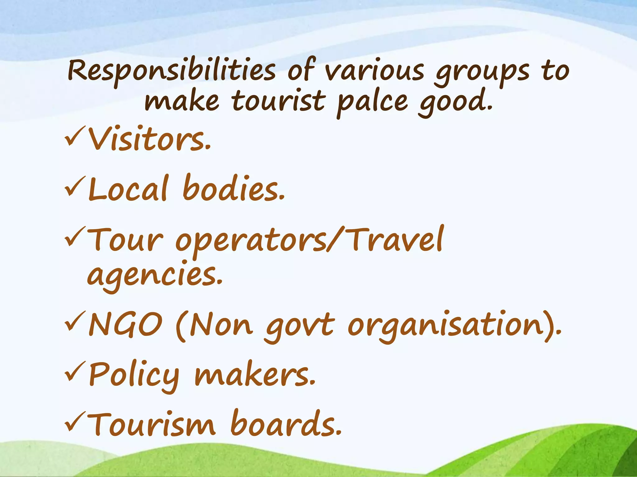 Positive impacts of tourism | PPTX