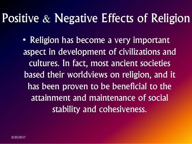 what is the positive effect of religion essay