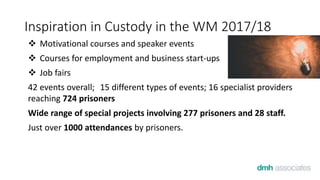 Inspiration in Custody in the WM 2017/18
 Motivational courses and speaker events
 Courses for employment and business s...