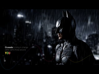 Crusade to bring in change
within self & those around
YOU
 