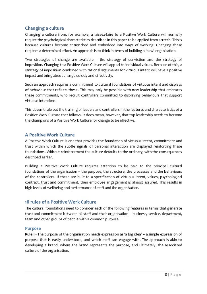 positive work culture good employee characteristics