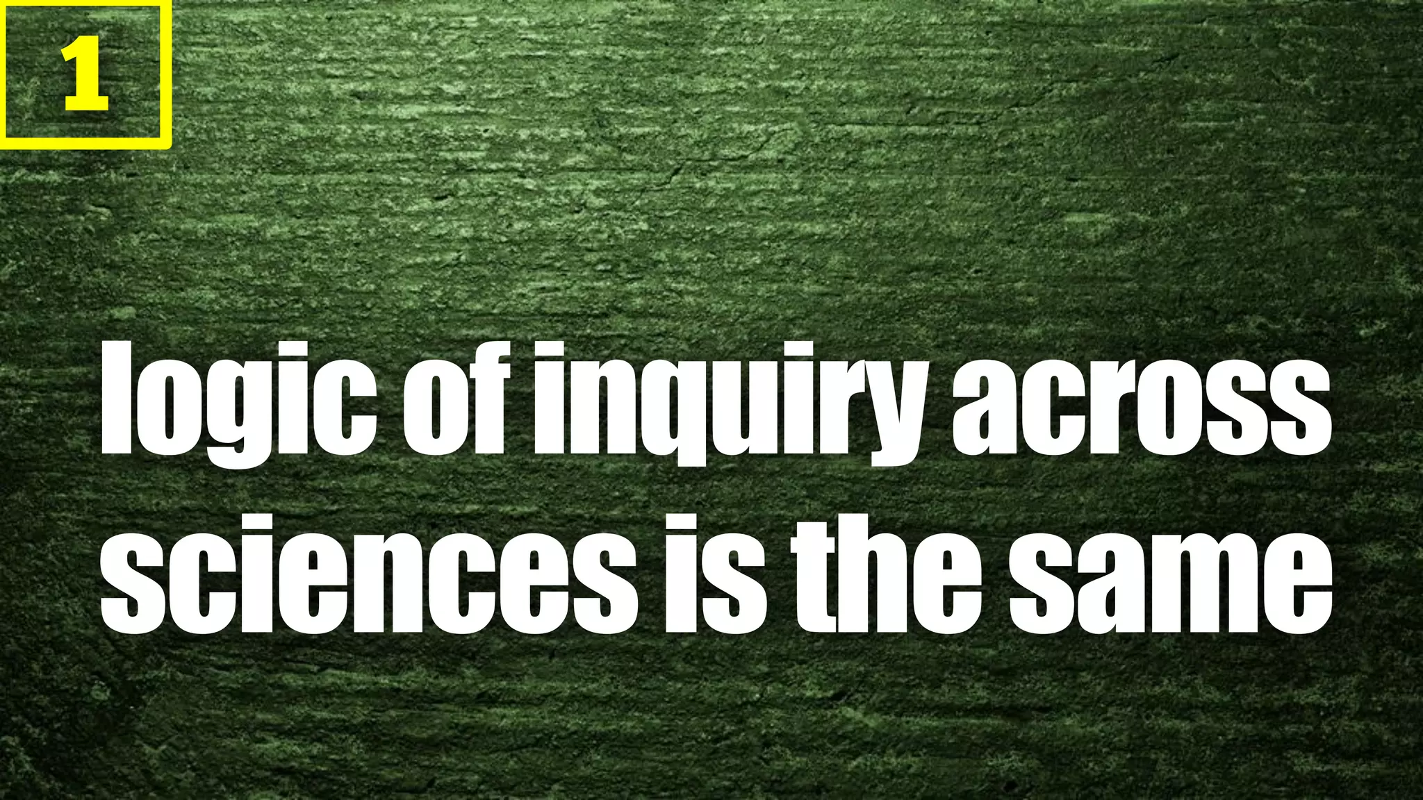 1
logicofinquiryacross
sciencesisthesame
 