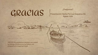 CREDITS: This presentation template was created
by Slidesgo, including icons by Flaticon, and
infographics & images by Freepik
GRACIAS
¿Preguntas?
Presentación Hecha Por Los Vaqueros De
Aguan Vala
 