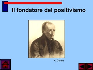 Il fondatore del positivismo
A. Comte
 