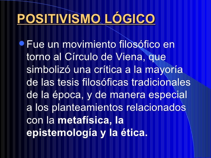 Positivismo logico
