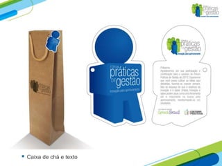    Caixa de chá e texto
 