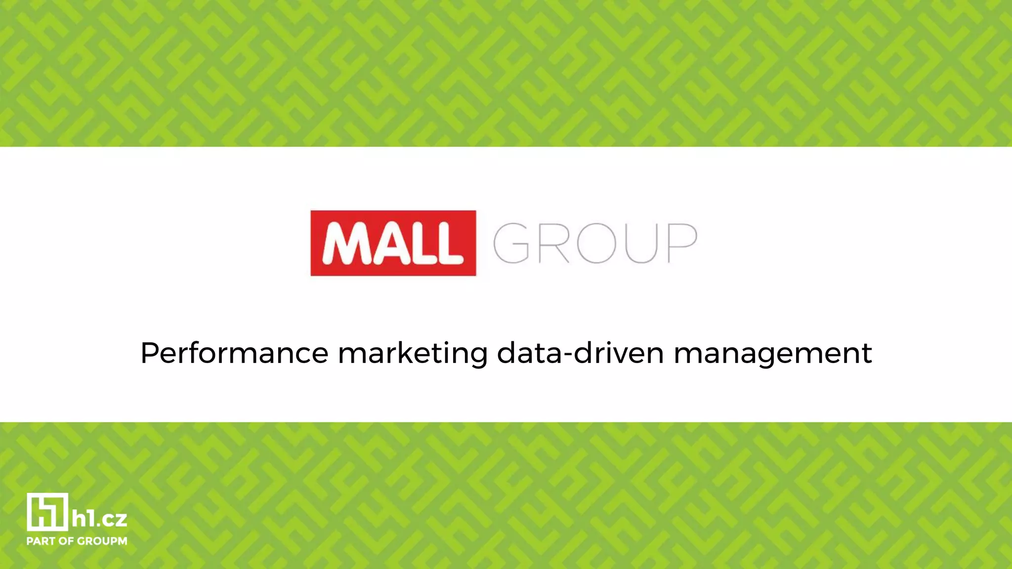 Performance marketing data-driven management
 