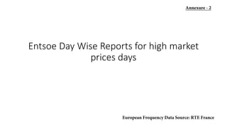 Entsoe Day Wise Reports for high market
prices days
Annexure - 2
European Frequency Data Source: RTE France
 