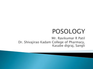 Mr. Ravikumar R Patil
Dr. Shivajirao Kadam College of Pharmacy,
Kasabe digraj, Sangli
 