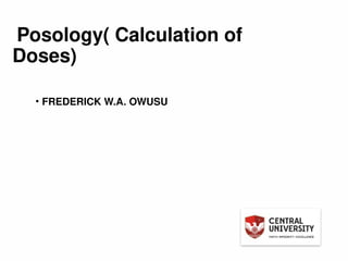 Promilit Calculation Comprehensive Guide to Posology: Dose Calculation and Selection in ...