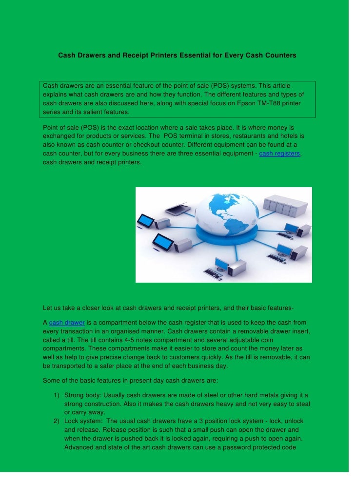 Cash Drawers And Receipt Printers Essential For Every Cash Counters