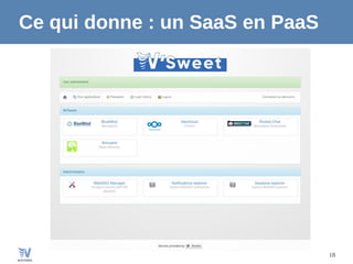 18
Ce qui donne : un SaaS en PaaS
 