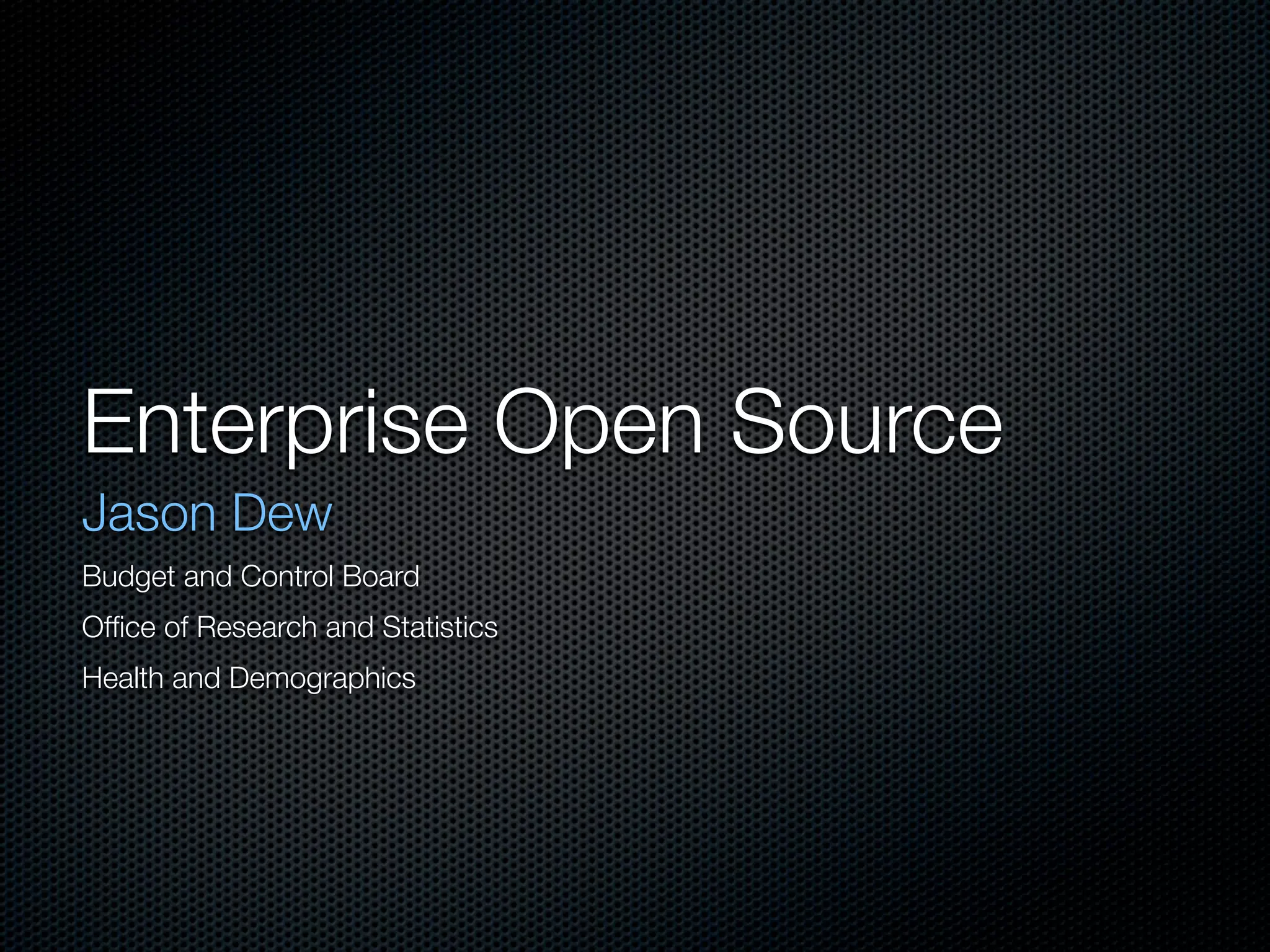 POSSCON - Enterprise Open Source