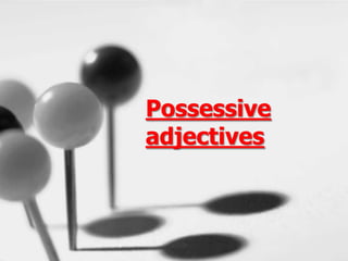 Possessive
adjectives
 