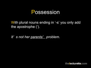 Posession Example Possession | PPT