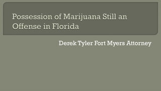 Derek Tyler Fort Myers Attorney
 