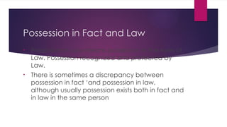 Possession State Possession and ownership in accord to CCSU | PPTX