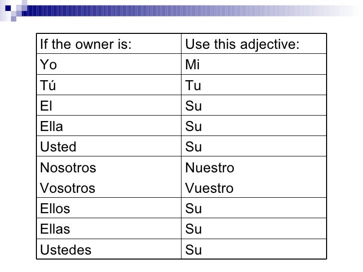 spanish-possessive-adjectives
