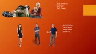 their children
their car
their house
their mother
their father
their house
their car
 