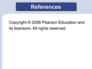 Copyright © 2006 Pearson Education and
its licensors. All rights reserved.
ReferencesReferences
 