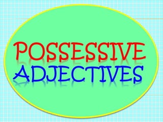 POSSESSIVE
ADJECTIVES
 