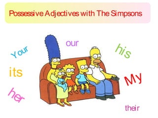 Possessive Adjectives with The Simpsons


                our
   our                        hi s
 Y
its                                 y
                                  M
he
  r
                                 their
 