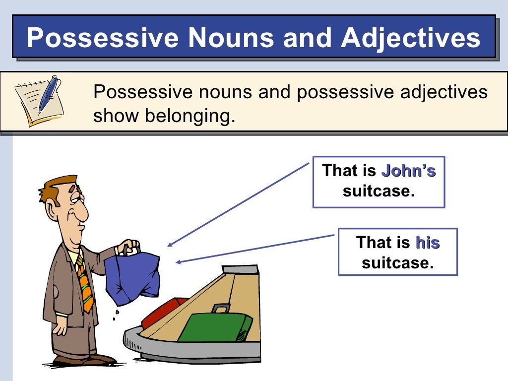 Possessive nouns and possessive adjectives