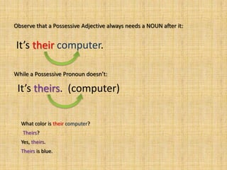 Possessive pronoun | PPTX