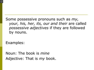 Possessive pronouns | PPT
