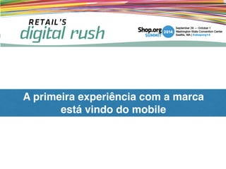 A primeira experiência com a marca!
está vindo do mobile
 