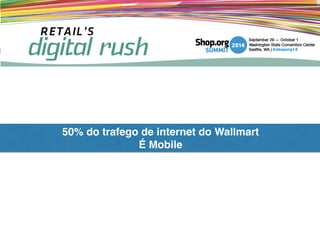 50% do trafego de internet do Wallmart!
É Mobile
 